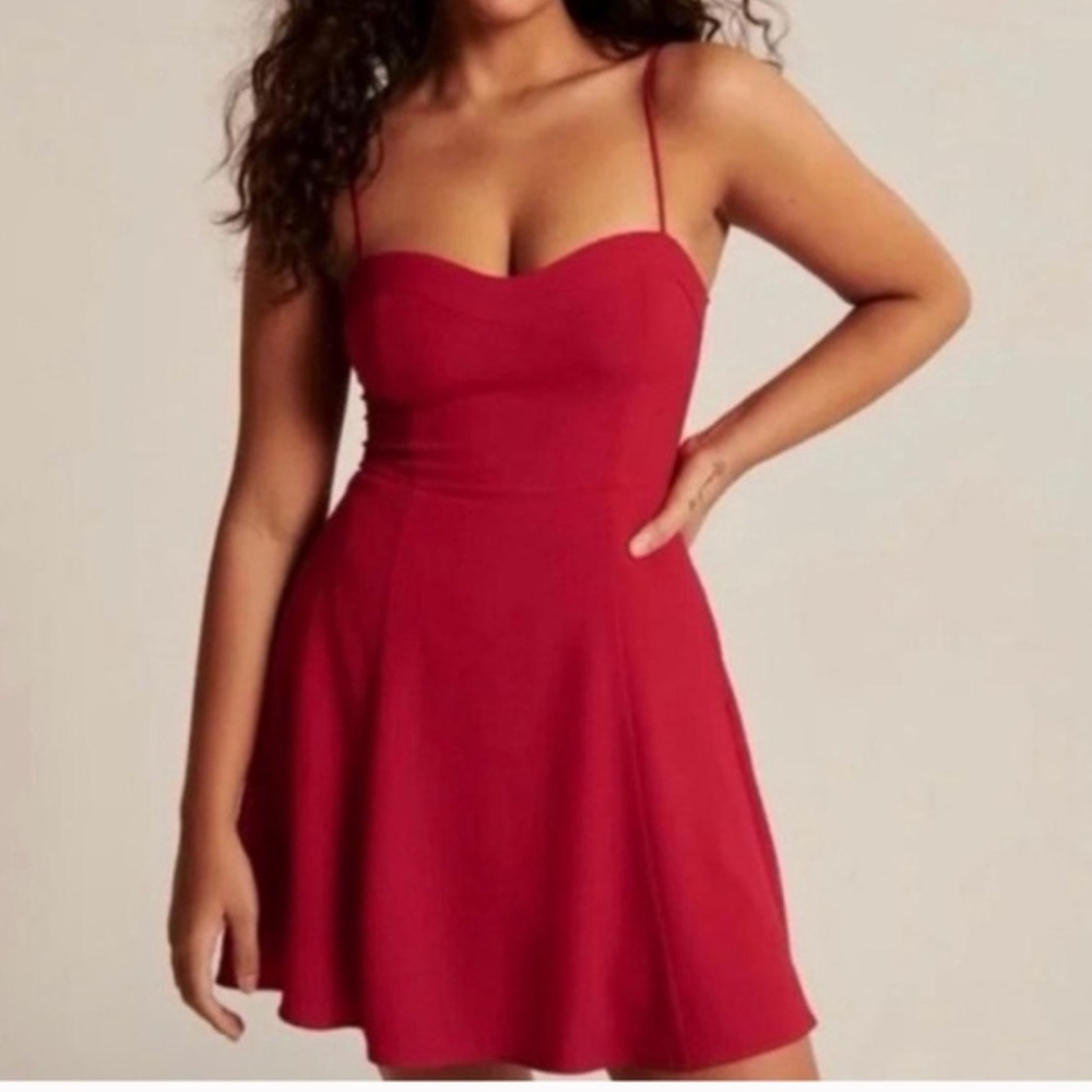 Abercrombie & Fitch Red Sweetheart Mini Valentine’s Day Dress Size Large